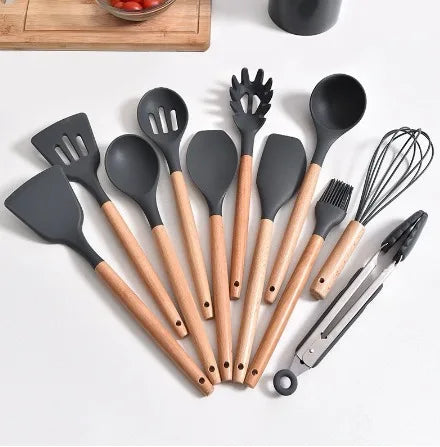Kit Colher de Silicone Para Cozinha