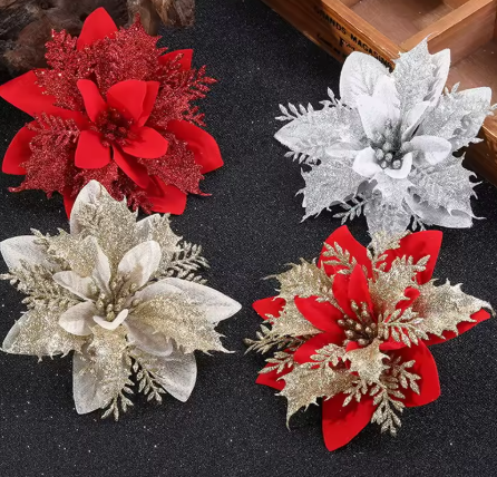 Flores de Natal Glitter